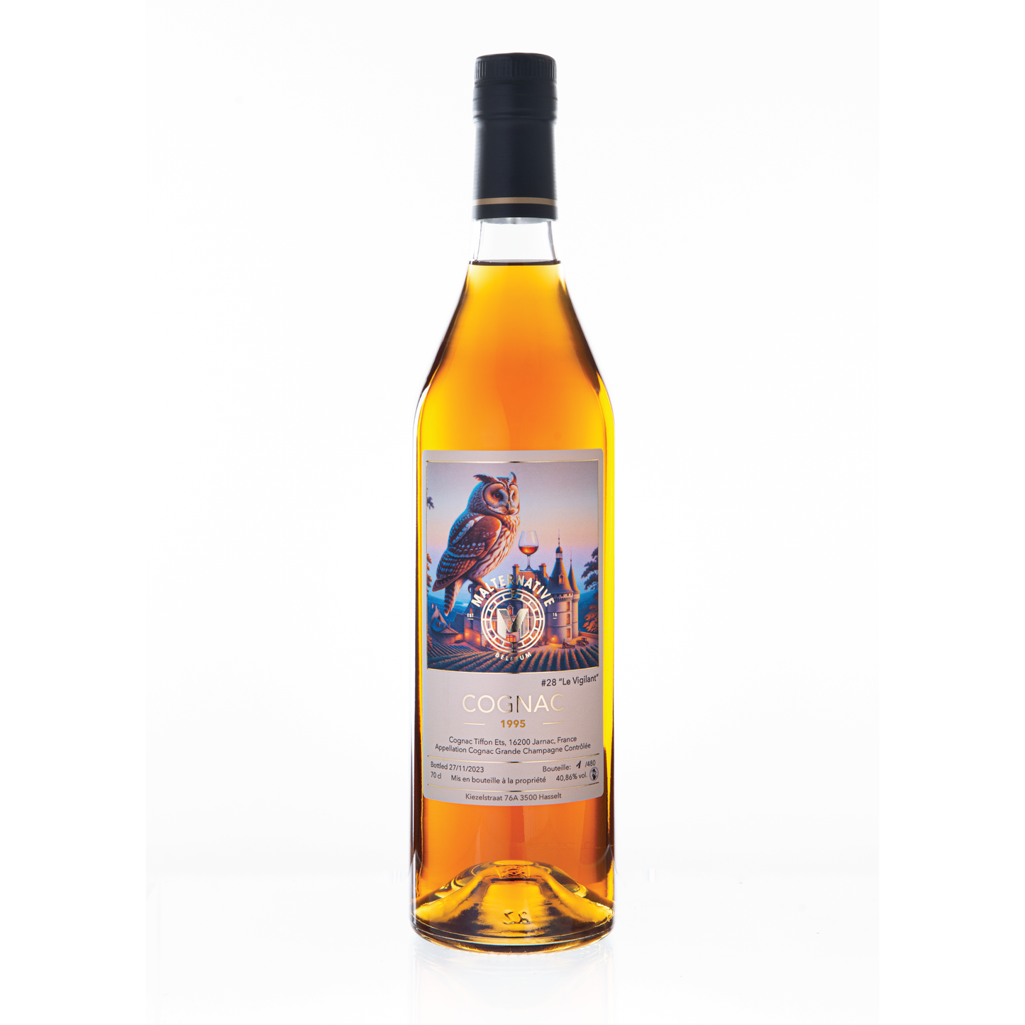 Cognac #28 "Le Vigilant" (1995 Grand Champagne) - Malternative Belgium (Tiffon) - 40,86% - 70cl