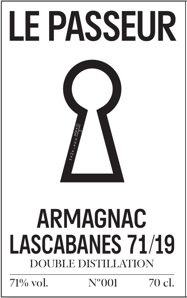 Armagnac Le Passeur - Lascabanes - 2019 - 71% 70cl