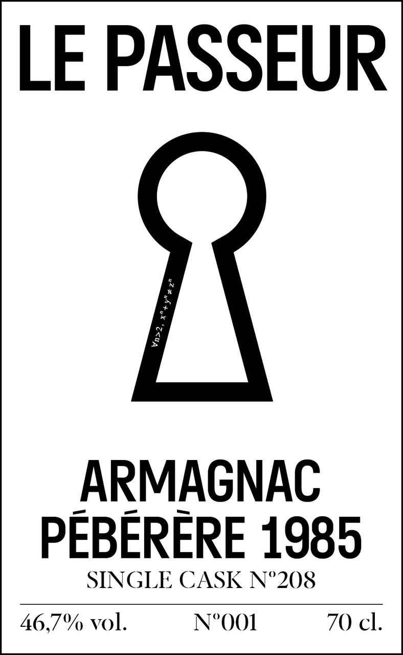 Armagnac Le Passeur - Pébérère - 1985 (40 anni) - 46.7% 70cl