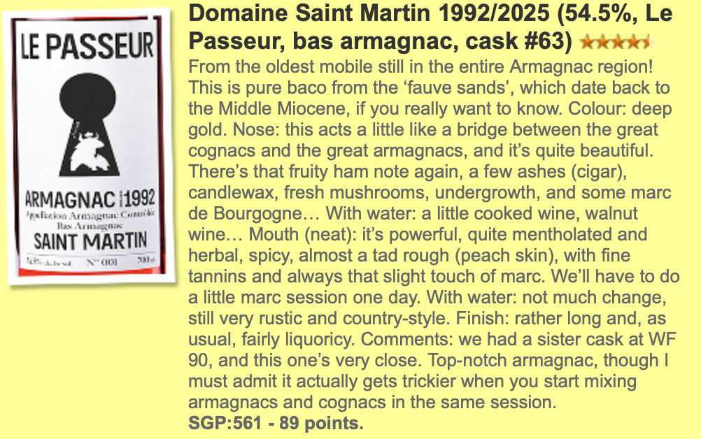 Armagnac Le Passeur - St Martin - 1992 (32 anni) - Cask #63 - 54.5% 70cl Special Cask