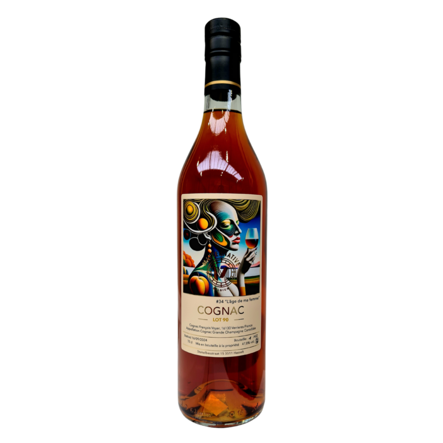 Cognac #34 "L'âge de ma femme" (Lot 90) - Malternative Belgium (François Voyer) - 47,8% 70cl